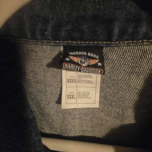Harley-Davidson Rough Riders Rare Collectable Embroidered DENIM JACKET 3XL - Picture 3 of 8
